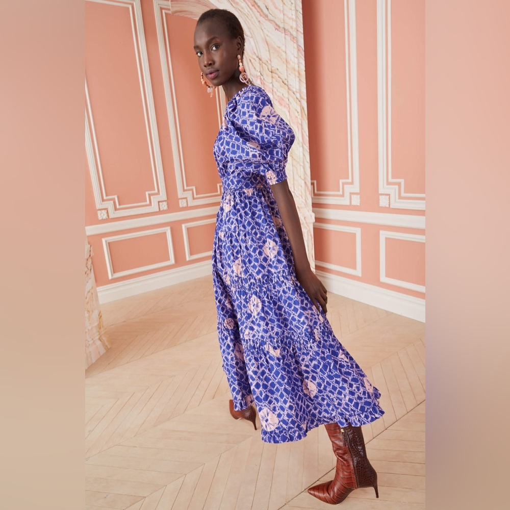 Ulla Johnson Jumpsuit in Cobalt print (Sample Sale) - fits M